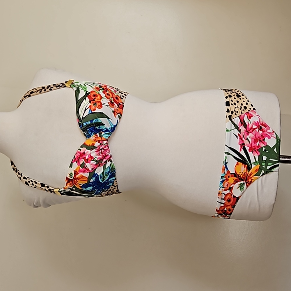 Victoria's Secret Floral Tropical Swimwear Bikini Set Size 32 A And Small